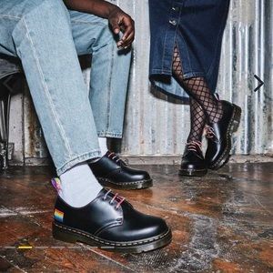 NWT Dr Martens 1461 for Pride Smooth Leather Oxford shoes 8 Black